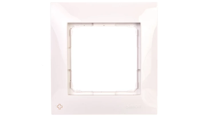 Simon 54 Premium Ramka pojedyncza antybakteryjna biała DR1/AB11