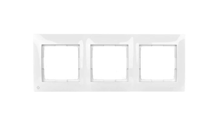 Simon 54 Premium Ramka potrójna antybakteryjna biała /do karton-gips/ DRK3/AB11