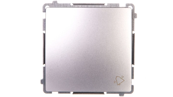 Simon Basic Przycisk dzwonek 10AX 250V, szybkozłącza, srebrny mat BMD1.01/43