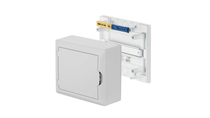 Rozdzielnica modułowa 1x8 n/t ECONOMIC BOX RN 1/8 drzwi białe (N+PE) IP40 2502-00