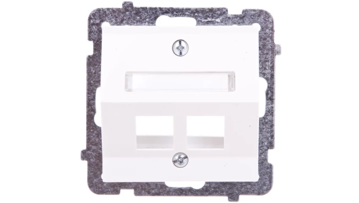 SONATA Obudowa gniazda komputerowego podwójnego ecru bez gniazd GPK-2RS/p/27