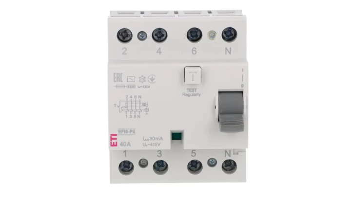Wyłącznik różnicowoprądowy 4P 40A 0,03A typ AC EFI6-P4 AC 40/0.03 002061652