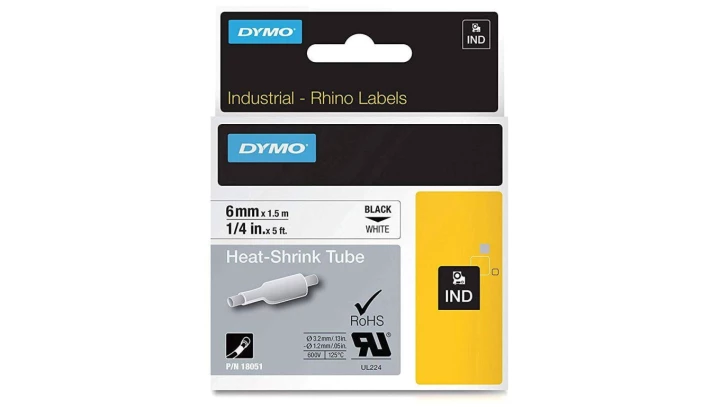 Taśma/rurka termokurczliwa do drukarek 6mm x 1,5m biała S0718260 18051