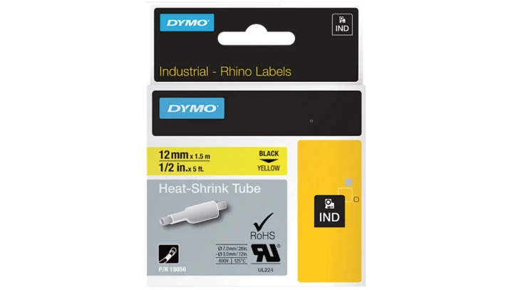 Taśma/rurka termokurczliwa do drukarek 12mm x 1,5m żółta S0718310 18056