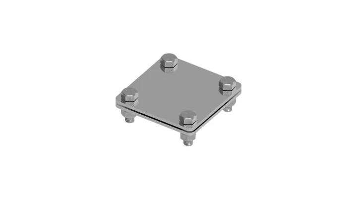 Złącze uniwersalne 2-elem. 80x80 bednarka-bednarka stal nierdzewna 215.1 NI 21500105