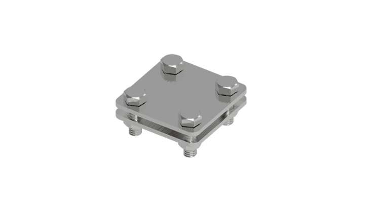 Złącze uniwersalne 2-elem. 60x60 bednarka-bednarka stal nierdzewna 214.1 NI 21400105