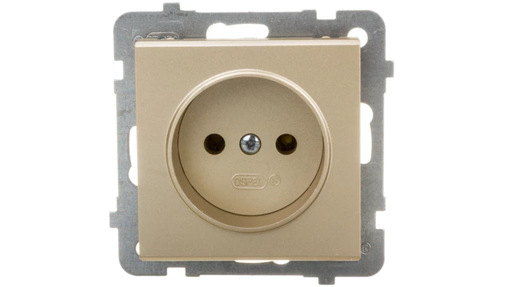 SONATA Gniazdo pojedyncze b/u szampański złoty GP-1R/m/39