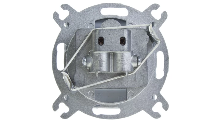 KARO Gniazdo antenowe RTV-SAT przelotowe srebrny perłowy GPA-SSP/m/43