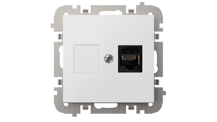 Vestra Gniazdo komputerowe pojedyncze RJ45 bez ramki podtynkowe IP20 biały 3848-10