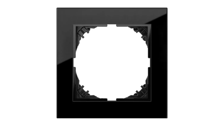 Vestra Ramka pojedyncza szkło IP20 czarny 3871-61