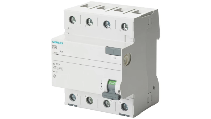 Wyłącznik różnicowoprądowy SENTRON 4P 63A 0,1A Typ AC 5SV4446-0