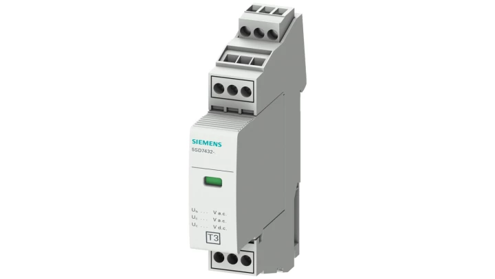 Ogranicznik przepięć Typ T3 2P Uc 350V AC DC 5kA TN-S ze stykami sygn. SENTRON 5SD7432-6