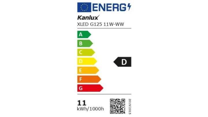 Żarówka LED E27 XLED G125 11W-WW 1520lm 2700K barwa ciepła 33511