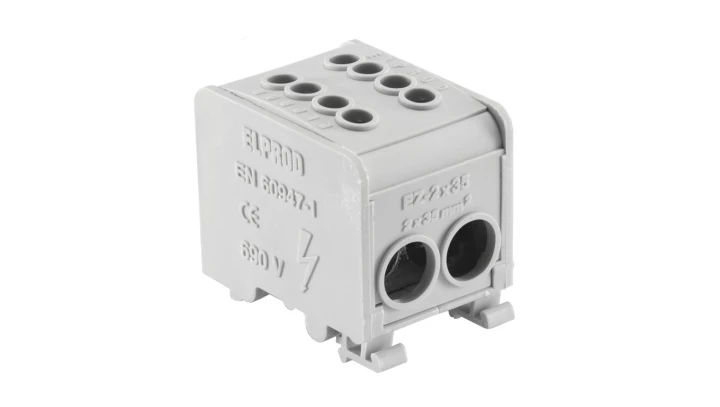 Blok rozdzielczy 1-torowy (2x35mm² 2x35mm²) LZ1*35/35 mocowanie na TS 35, szary 84169002