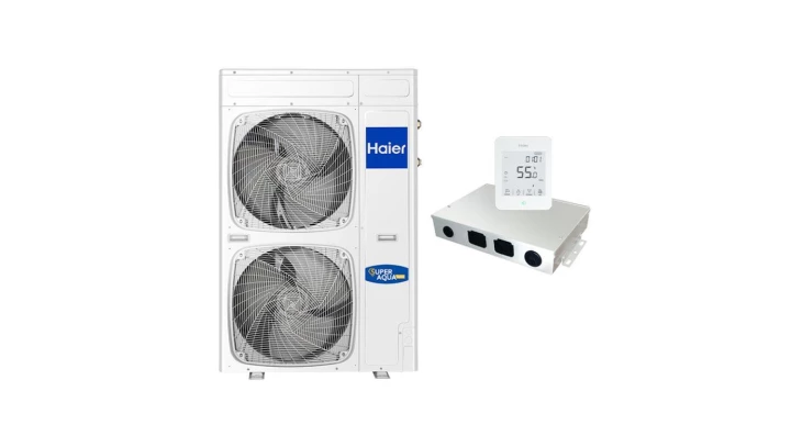 Pompa ciepła monoblok 16kW 1-faz HAIER SUPER AQUA AU162FYCRA(HW) /+ YR-E27, ATW-A01/ R32