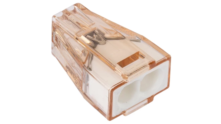 Szybkozłączka 2x 1,5-4mm2 przeźroczysta/biała 773-602 /100szt./