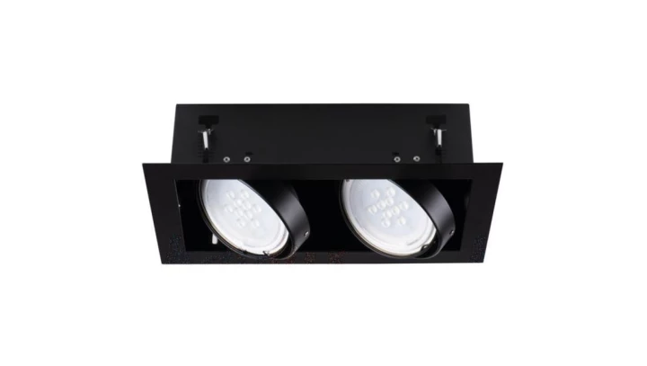 Oprawa downlight 2x25W GU10 220-240V AC IP20 MATEO ES DLP-150-B czarna 32932