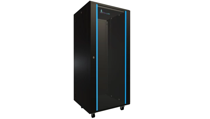 Szafa rack stojąca Extralink 27U 600x600 Czarna
