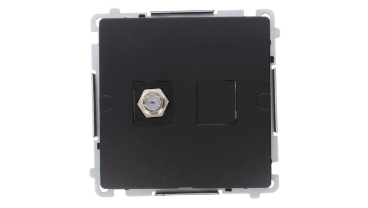 Simon Basic Gniazdo antenowe typu F pojedyncze (moduł) czarny BMAF1.01/49