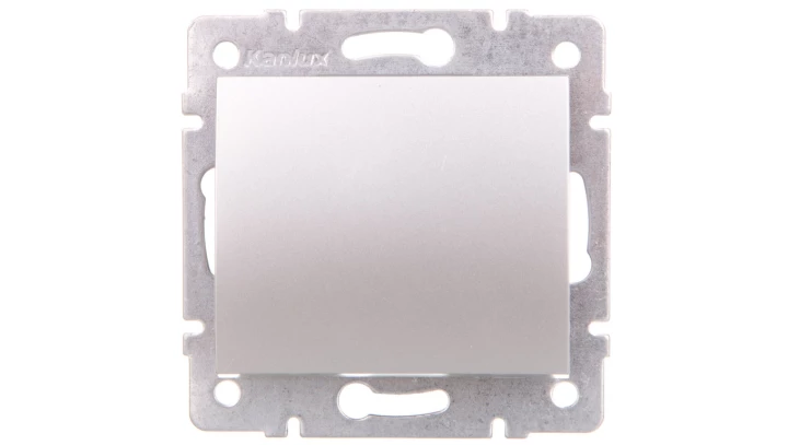 LOGI Łącznik jednobiegunowy śrubowy 10AX 250V srebrny 021000143 25184