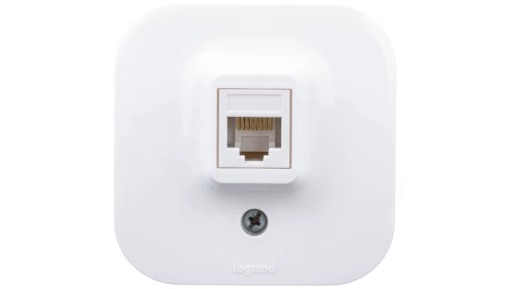 FORIX Gniazdo komputerowe pojedyncze RJ45 kat.5e UTP białe 782424