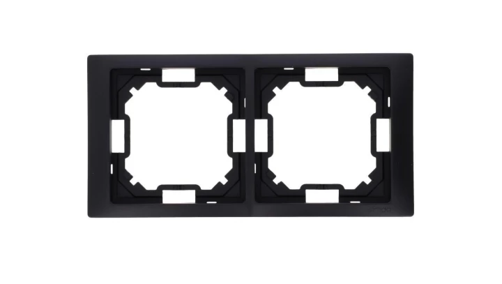 Simon Basic Ramka 2-krotna Neos IP20 czarny mat BMRC2/49