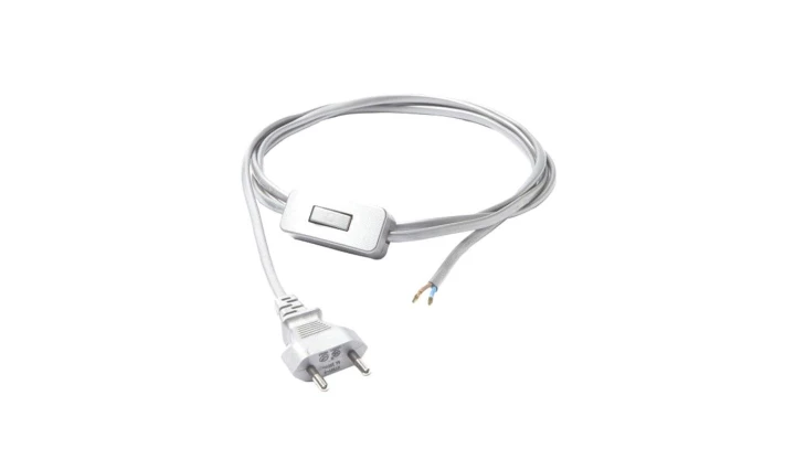 Przewód z włącznikiem biały 150cm CAMELEON CABLE SWITCH WHITE 8612 Nowodvorski
