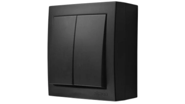 Simon Aquaclick Łącznik świecznikowy, 10 AX, 250 V czarny ACW5/49