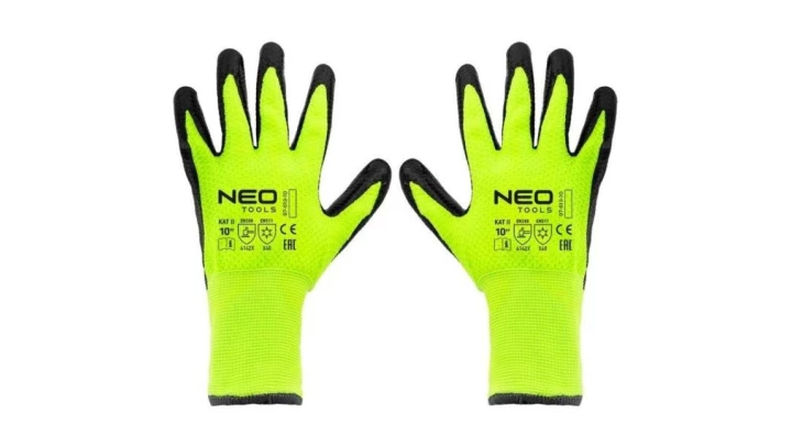 Rękawice robocze ocieplane, nylon powlekany lateksem, 4142X, rozmiar 10 97-613-10