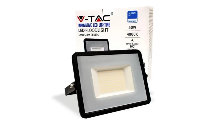 Projektor LED SMD 50W 4000lm 4000K Dioda IP65 Czarny SAMSUNG 5 Lat Gwarancji 21407