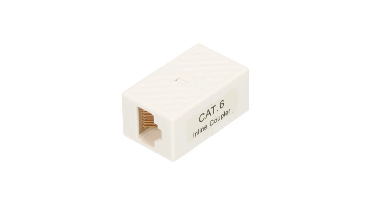 Złączka RJ45 beczka biała Extralink CAT6 UTP