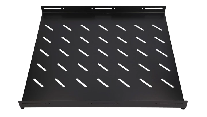 Półka 19, 602 x 472mm, mocowana punktowo, do szaf o głębokości 800mm Extralink 1U 600mm Czarna