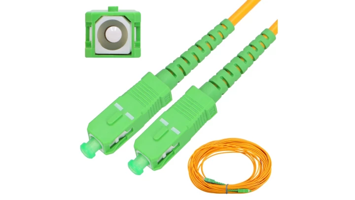 Patchcord Jednomodowy, Simplex, G652D, 3mm, 10m Extralink SC/APC-SC/APC