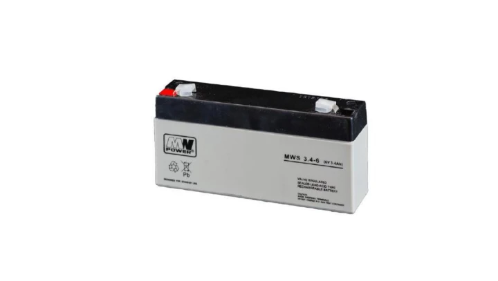 Akumulator AGM 6V 3.4Ah (134x34x59mm) MWS 3.4-6