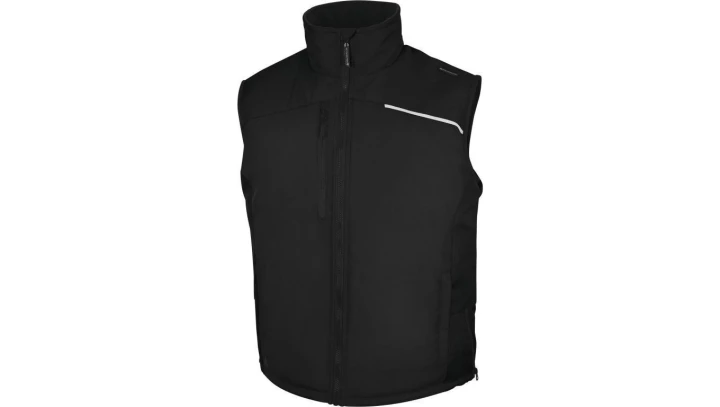 Kamizelka z poliestru pongee powlekanego PVC FIDJI3, kolor: czarny, rozmiar: XXL / FIDJ3NOXX