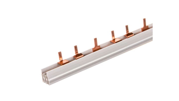 Szyna łączeniowa 3P + styk 16 mm2 sztyftowa dla wyłączników 1P ze stykiem dodatkowym 37x (1P+styk) do cięcia (bez zaślepek w kom