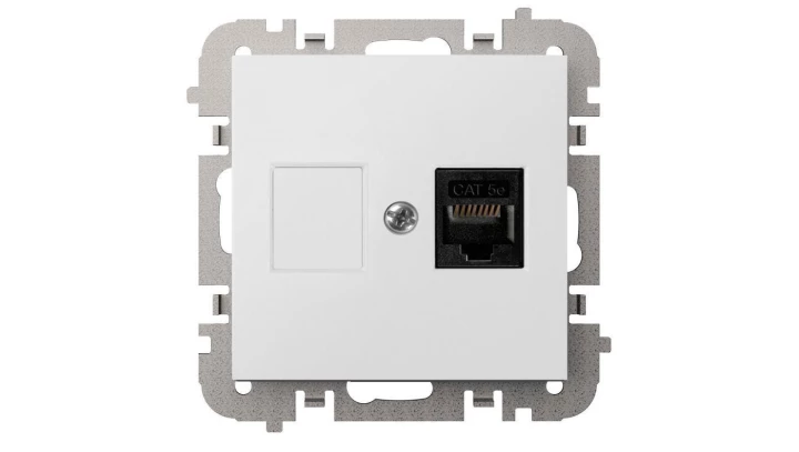 SANTRA gniazdo 1xkomputerowe RJ45 bez ramki podtynkowe biały 4148-10