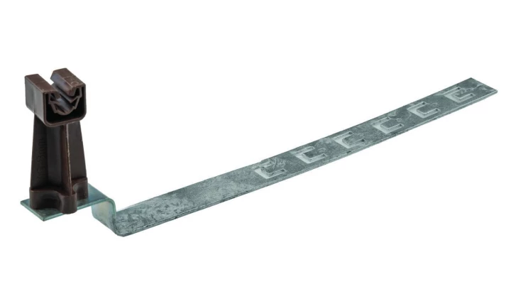 Uchwyt dachówkowy regulowany 420mm (wejście na drut fi6 i fi8) ocynk ogniowy R.8298