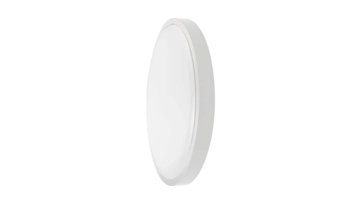 Plafoniera LED 18W 1800lm 3000K IP44 Okrągła fi225 Mleczny Biała Ramka z mikrofalowym czujnikiem ruchu 7659