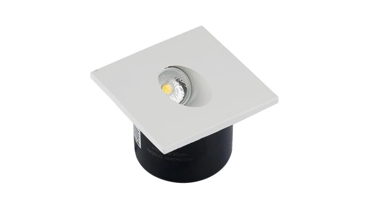 Oprawa schodowa LED 3W 270lm 4000K IP20 Biała Kwadrat 211210