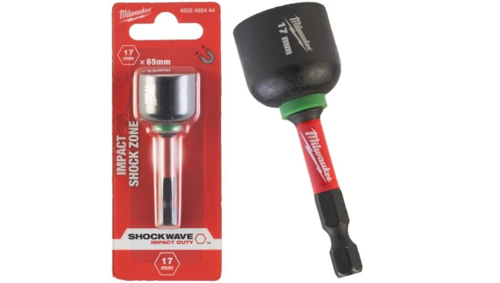Udarowa nasadka sześciokątna magnetyczna adapter 17mm 1/4 HEX M12 o długości 65mm MILWAUKEE