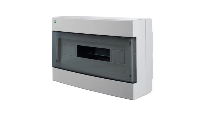 Rozdzielnica modułowa natynkowa AREO PE+N 1X18 IP40 biały/dymny 3650-01