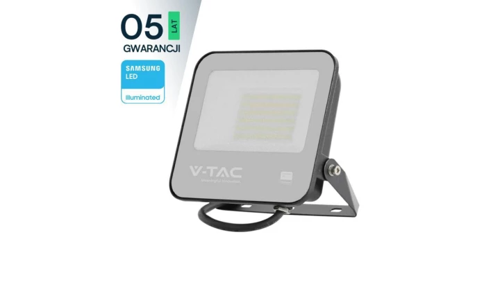 Projektor LED 50W 5740lm 4000K Dioda SAMSUNG 135LM/W IP65 Czarny 5 Lat Gwarancji 8844