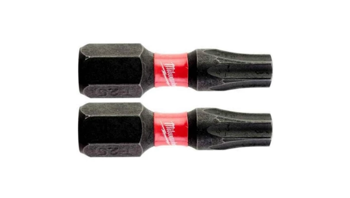 Bity udarowe do wkrętarki TORX TX25 25mm 1/4 SHOCKWAVE 2szt MILWAUKEE