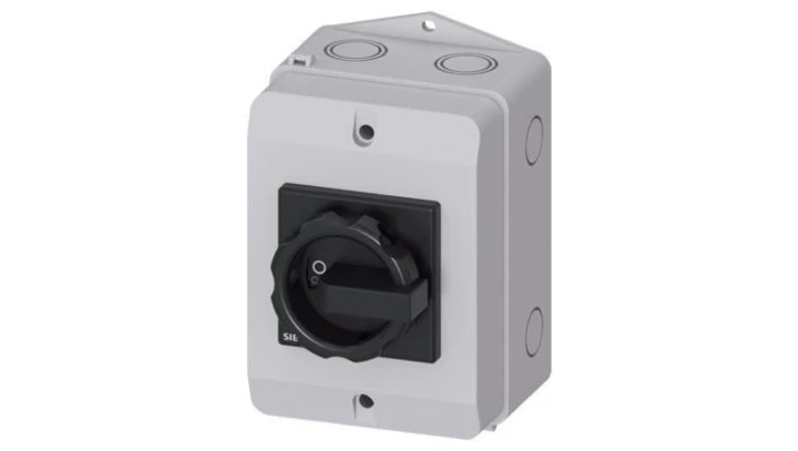 Rozłącznik główny w obudowie 3P 16A 7.5kW AC23A 400V pokrętło czarne 3LD2064-0TB51