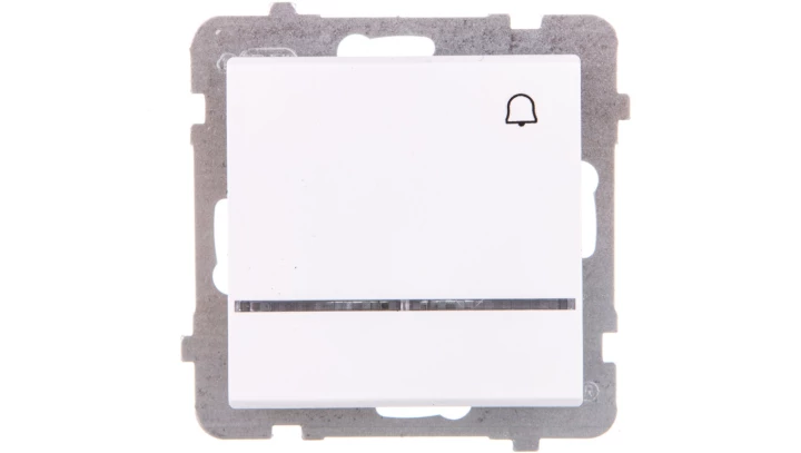 SONATA Przycisk /dzwonek/ z podświetleniem biały ŁP-6RS/m/00