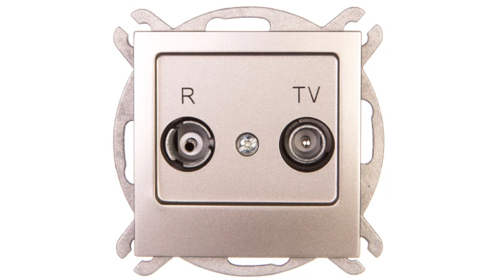 AS Gniazdo antenowe RTV końcowe 2,5-3dB srebro GPA-GK/m/18