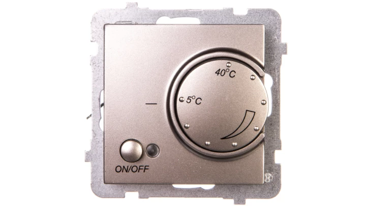 AS Regulator temperatury /czujnik napowietrzny/ satyna light RTP-1GN/m/45