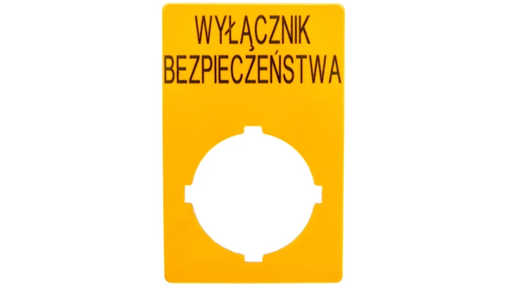 M22-XZK1-PL99 Szyld do przycisków bezpieczeństwa PL