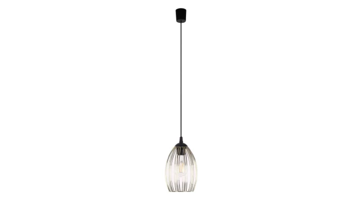 Lampa wisząca pojedyncza LIZA czarna, ze złotym kloszem z gwintem E27 6792 TK Lighting